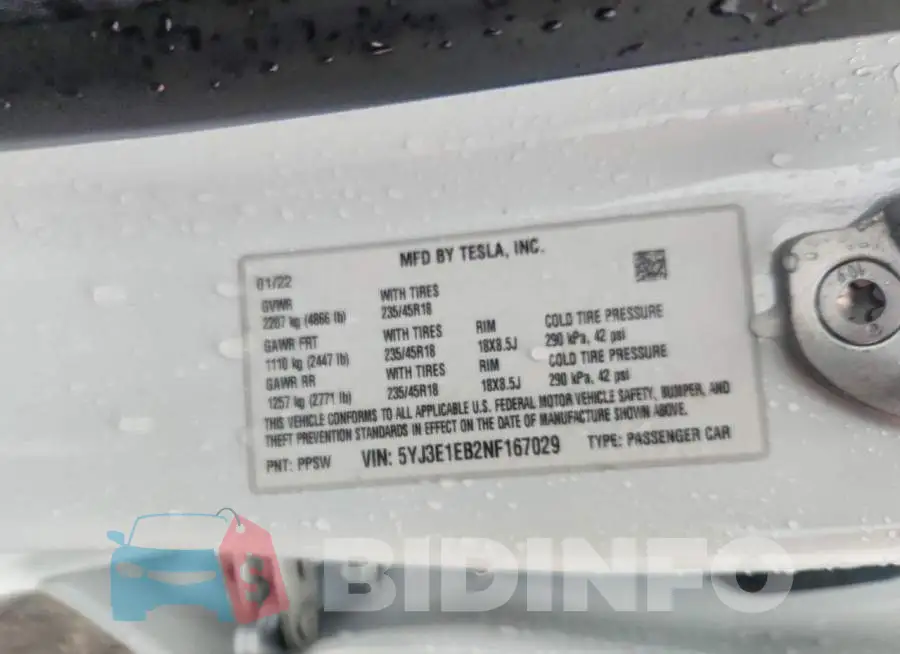 5YJ3E1EB2NF167029 Photo# 12