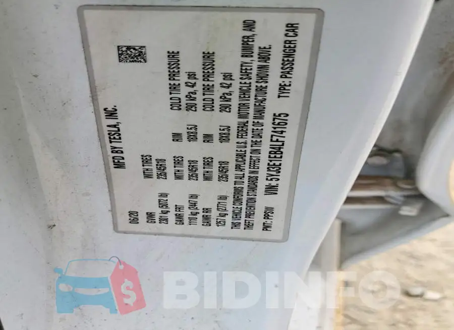 5YJ3E1EB4LF741675 Photo# 12