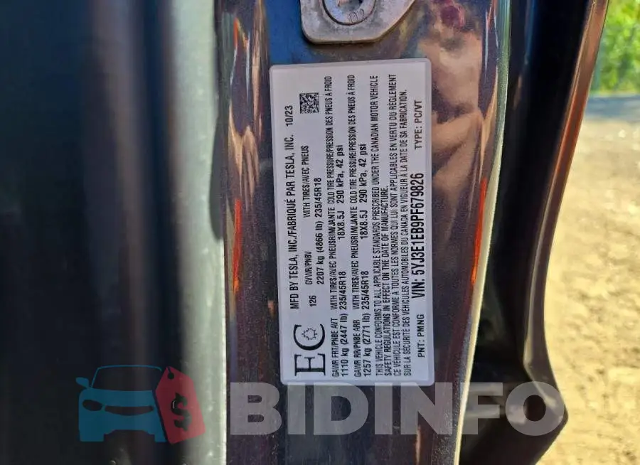 5YJ3E1EB9PF679826 Photo# 12