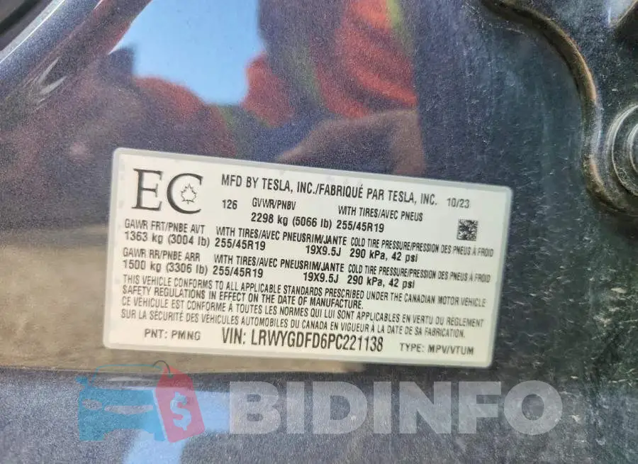 LRWYGDFD6PC221138 Photo# 12