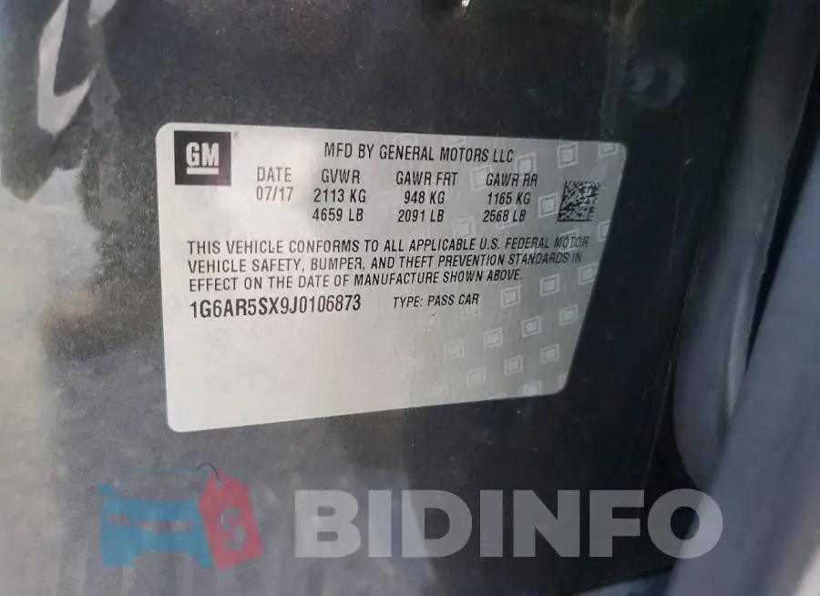1G6AR5SX9J0106873 Photo# 13