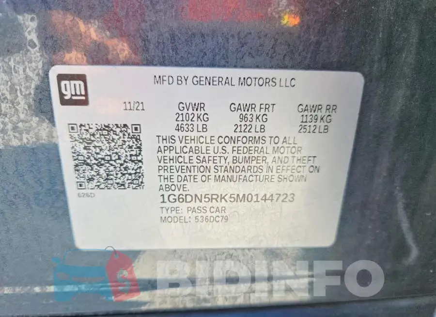 1G6DN5RK5M0144723 Photo# 12