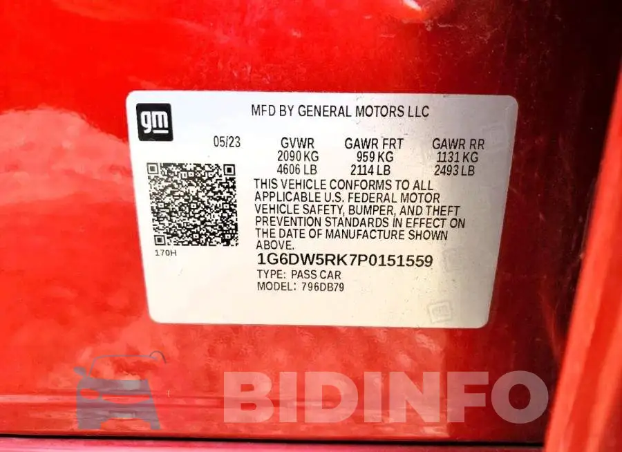 1G6DW5RK7P0151559 Photo# 12