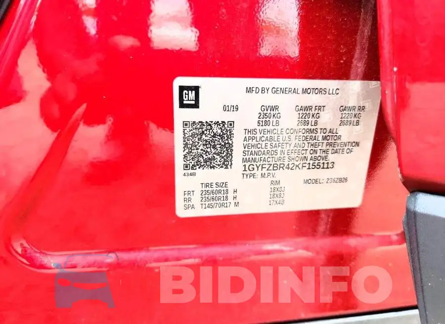 1GYFZBR42KF155113 Photo# 12