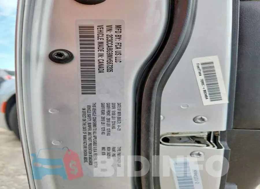 2C3CCABG9MH567205 Photo# 12