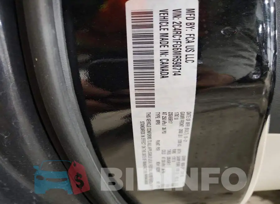 2C4RC1FG6MR598714 Photo# 13