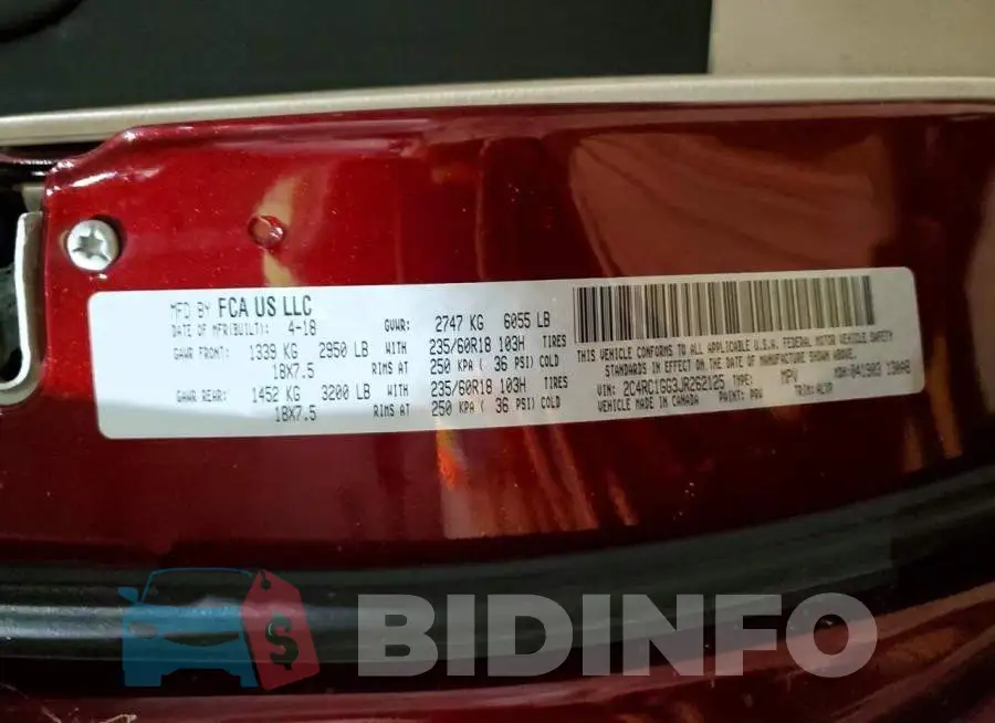 2C4RC1GG3JR262125 Photo# 13