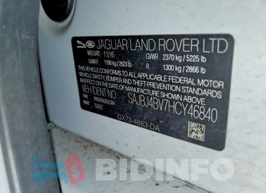 SAJBJ4BV7HCY46840 Photo# 12