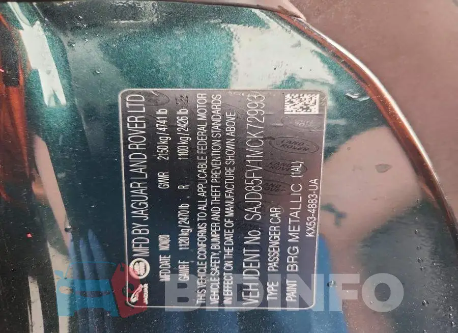 SAJD85FV1MCK72993 Photo# 12