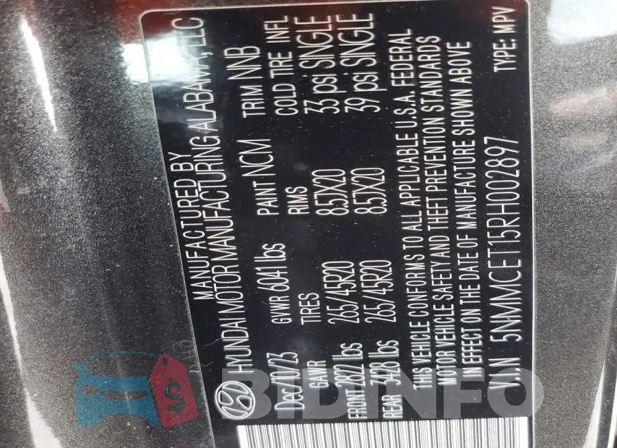5NMMCET15RH002897 Photo# 13