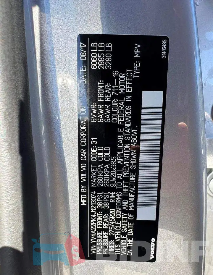 YV4A22PK4J1213074 Photo# 14
