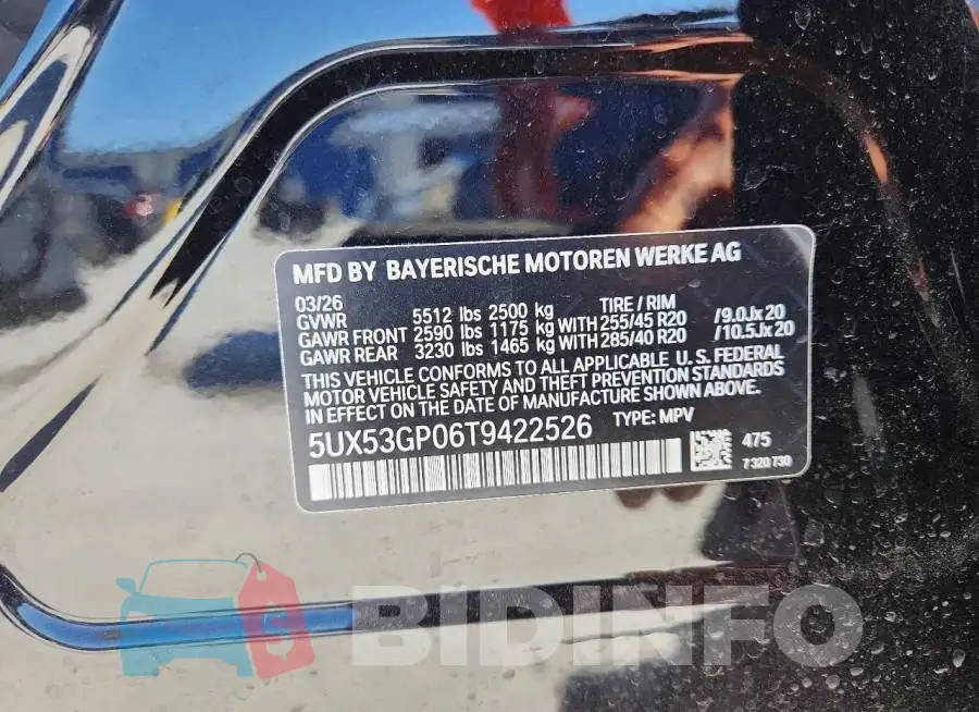 5UX53GP06T9422526 Photo# 14