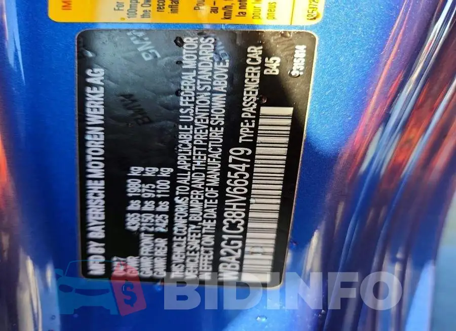 WBA2G1C38HV665479 Photo# 12