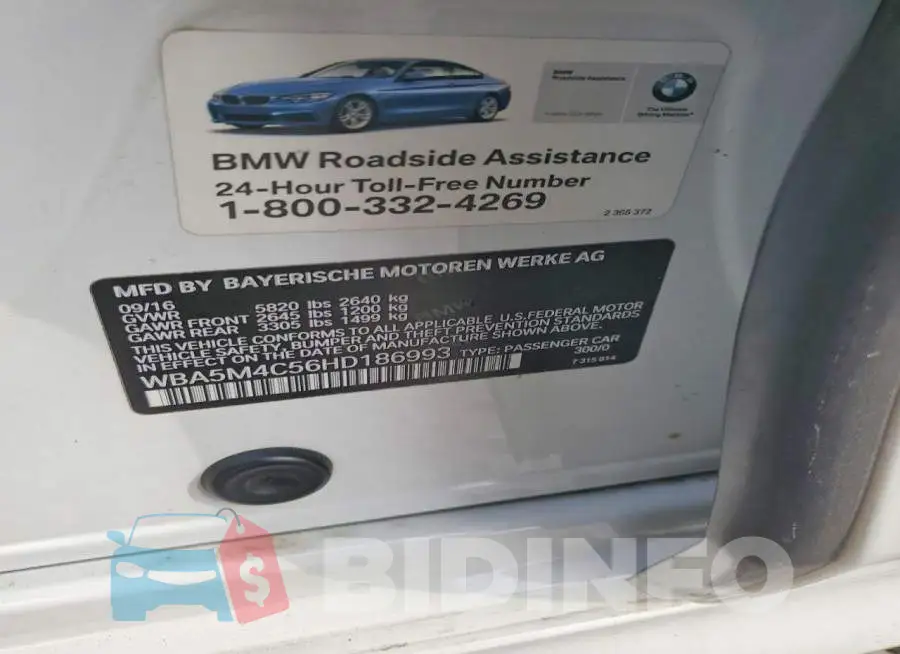 WBA5M4C56HD186993 Photo# 12
