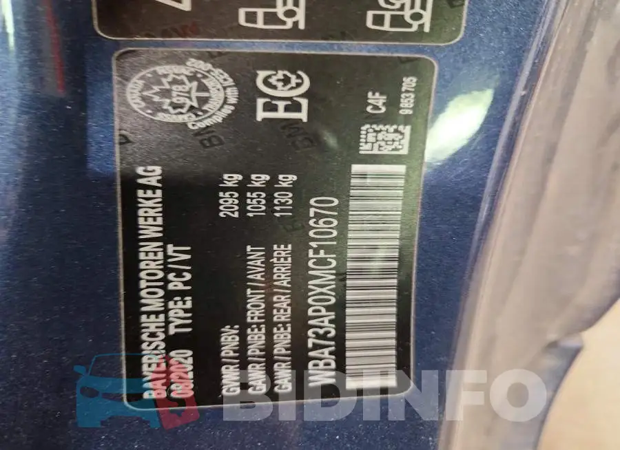 WBA73AP0XMCF10670 Photo# 12
