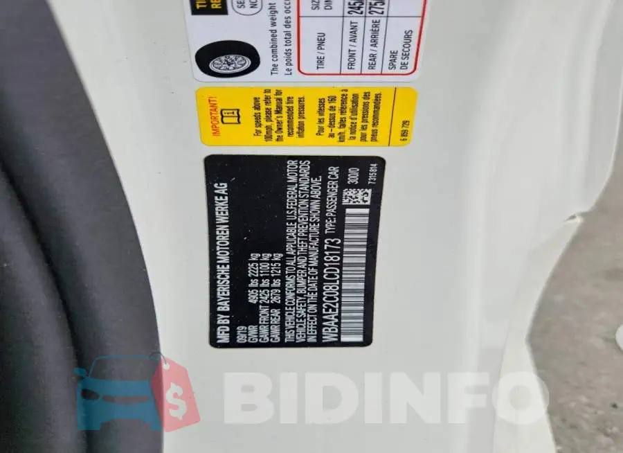 WBAAE2C08LCD18173 Photo# 13