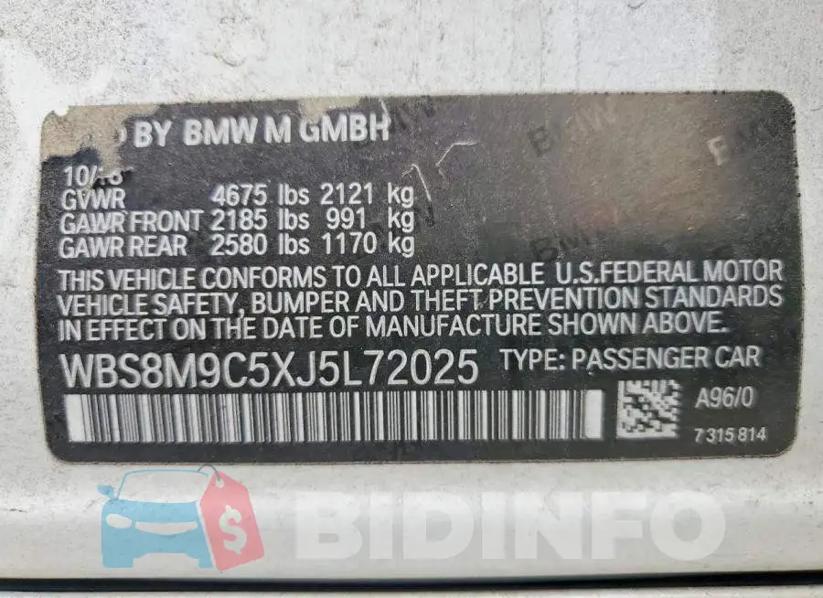 WBS8M9C5XJ5L72025 Photo# 13