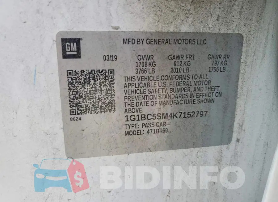 1G1BC5SM4K7152797 Photo# 12