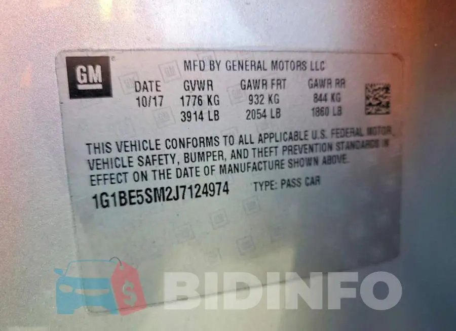 1G1BE5SM2J7124974 Photo# 12