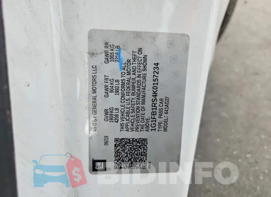 1G1FB1RS4K0157234 Photo# 12