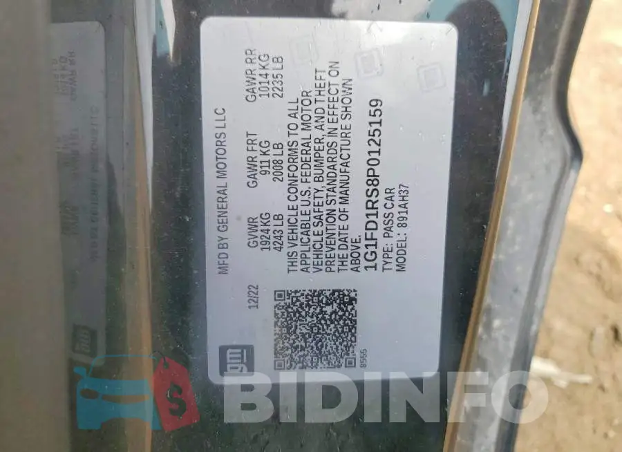 1G1FD1RS8P0125159 Photo# 12