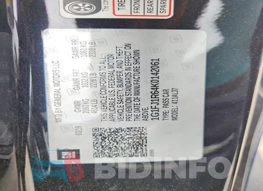 1G1FJ1R64K0142061 Photo# 12