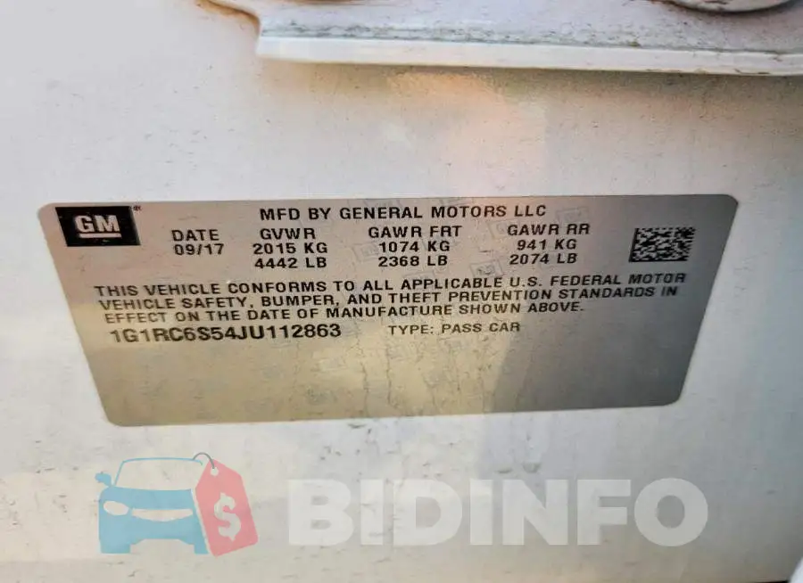 1G1RC6S54JU112863 Photo# 12