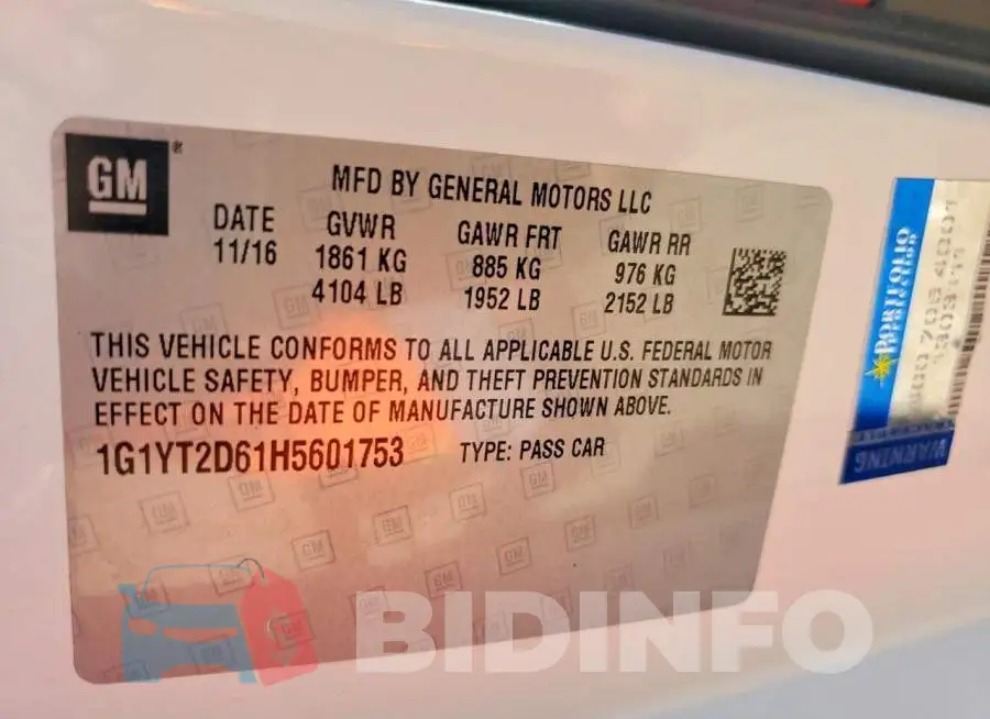 1G1YT2D61H5601753 Photo# 12