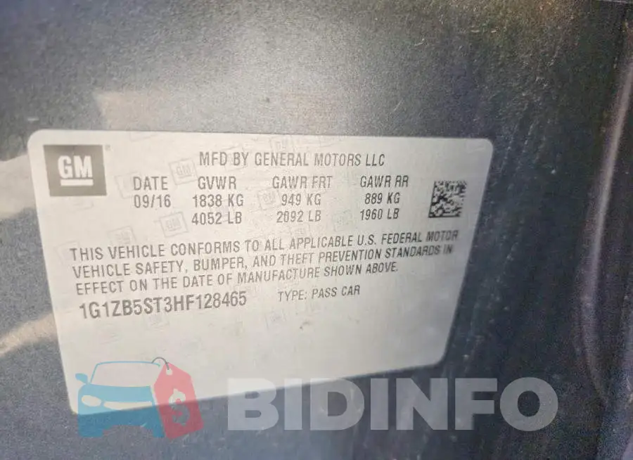 1G1ZB5ST3HF128465 Photo# 12