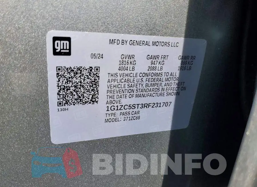 1G1ZC5ST3RF231707 Photo# 13