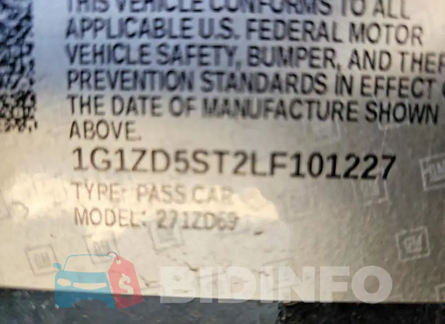 1G1ZD5ST2LF101227 Photo# 12