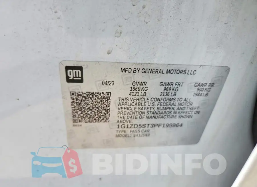 1G1ZD5ST3PF195964 Photo# 12