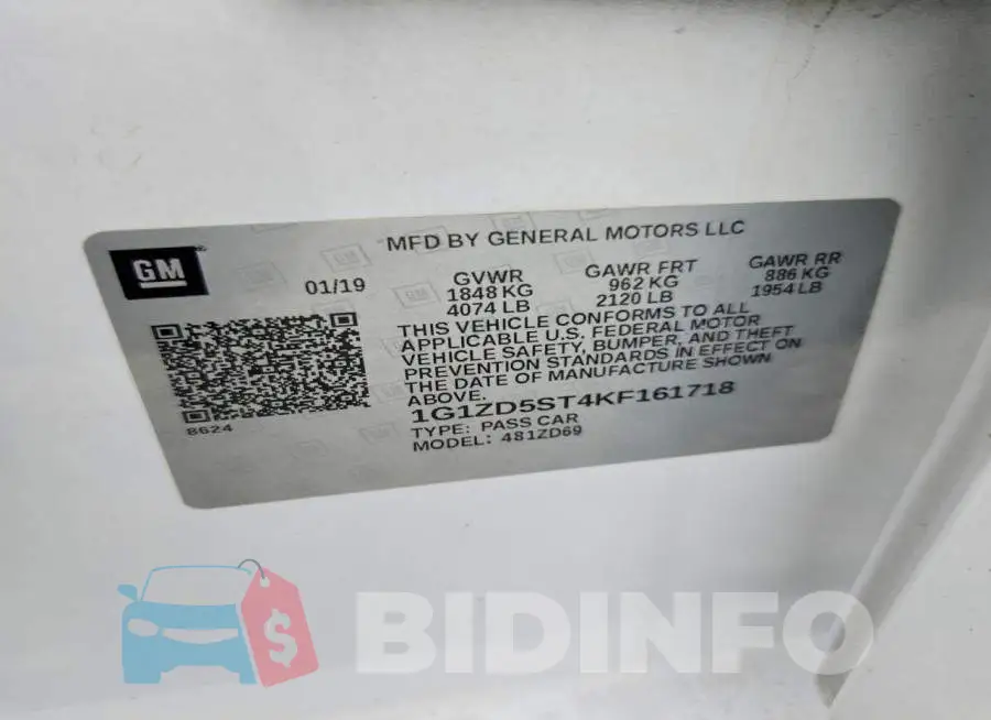1G1ZD5ST4KF161718 Photo# 12