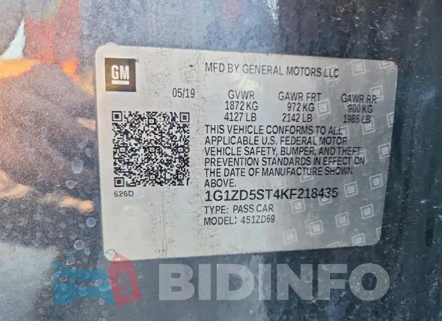 1G1ZD5ST4KF218435 Photo# 13
