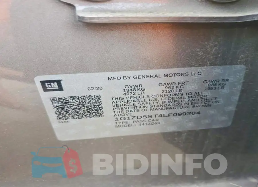 1G1ZD5ST4LF099304 Photo# 12