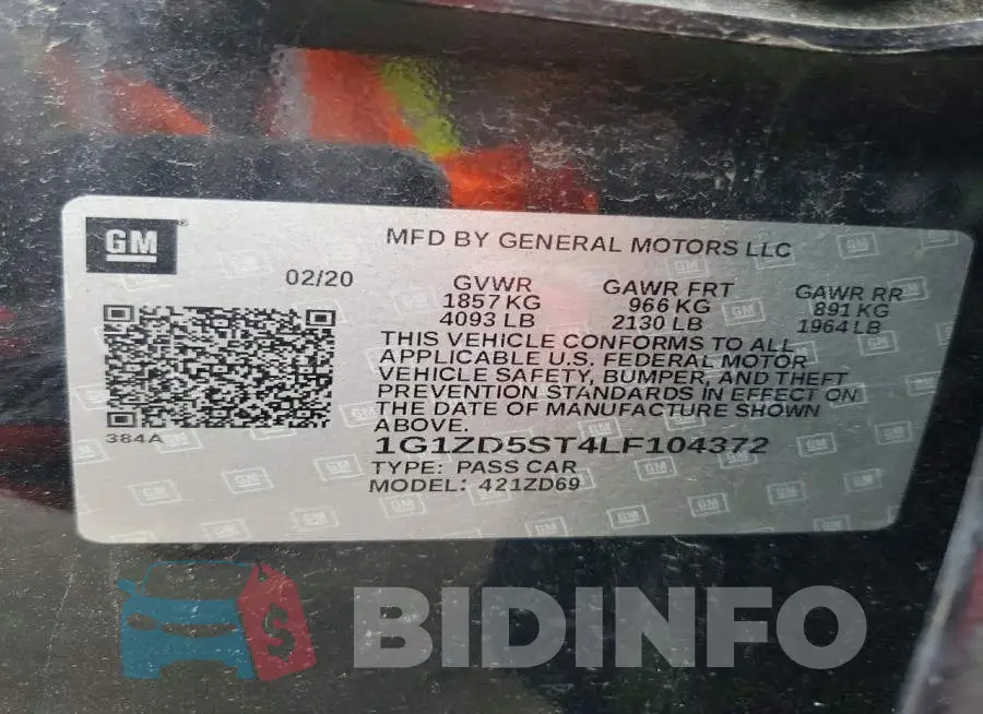 1G1ZD5ST4LF104372 Photo# 12