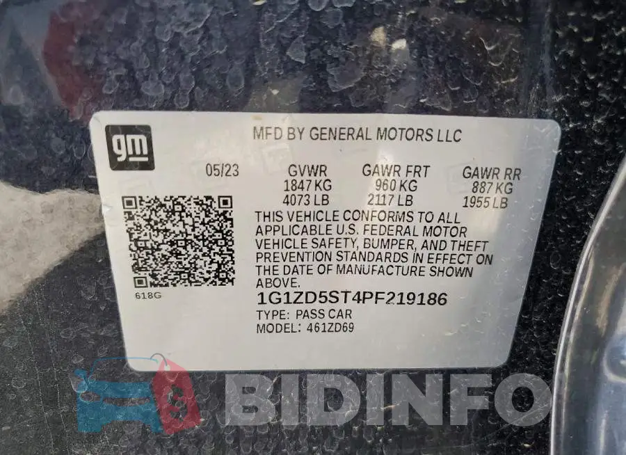 1G1ZD5ST4PF219186 Photo# 13