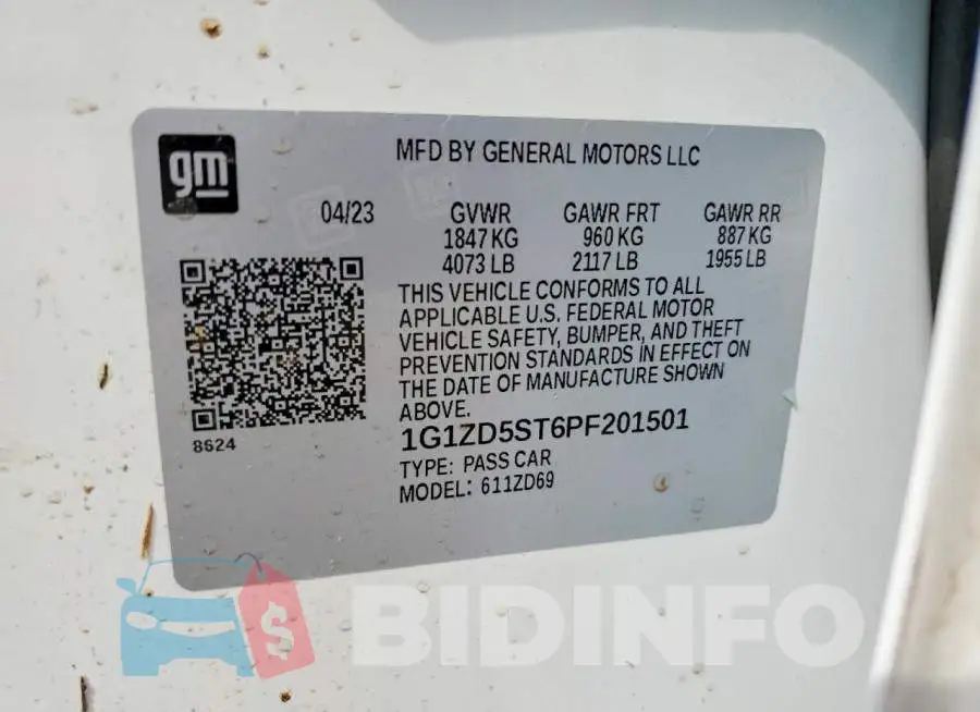 1G1ZD5ST6PF201501 Photo# 12
