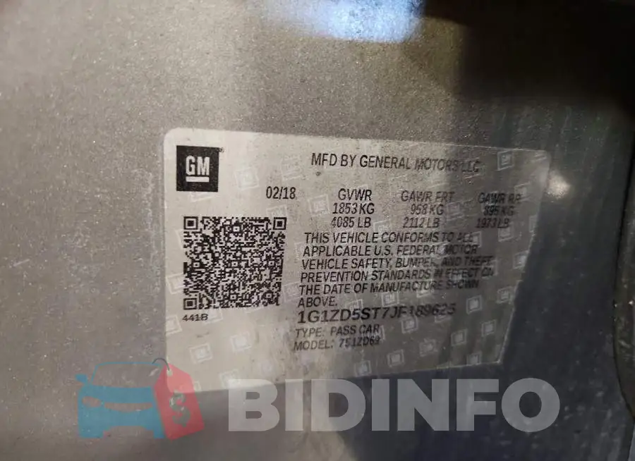 1G1ZD5ST7JF189625 Photo# 12