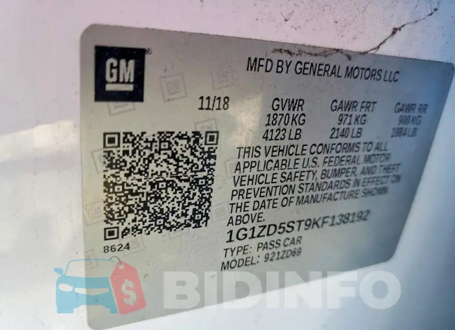 1G1ZD5ST9KF138192 Photo# 12
