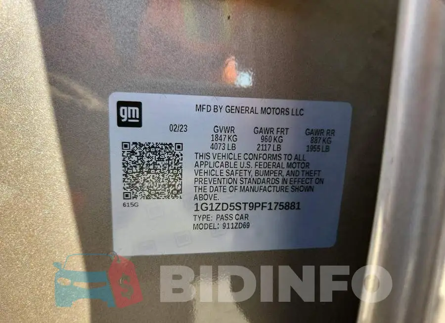 1G1ZD5ST9PF175881 Photo# 12