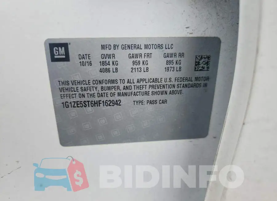 1G1ZE5ST6HF162942 Photo# 12