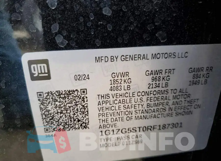 1G1ZG5ST0RF187301 Photo# 12