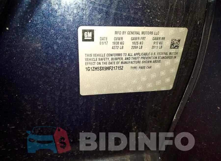 1G1ZH5SX9HF217152 Photo# 12