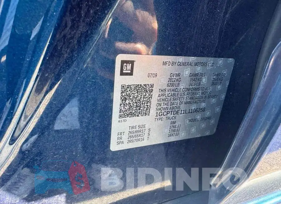 1GCPTDE11L1106258 Photo# 14