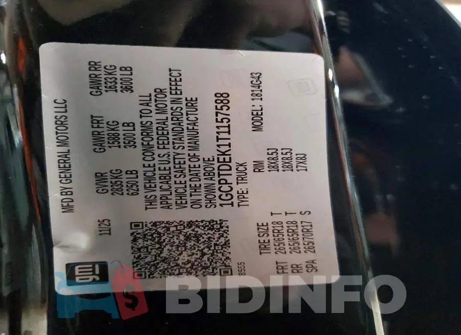 1GCPTDEK1T1157588 Photo# 13