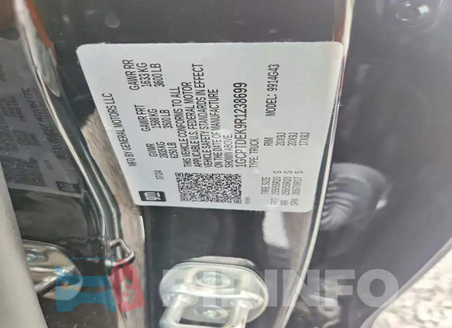 1GCPTDEK9R1238699 Photo# 13
