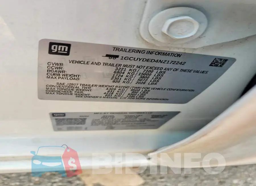 1GCUYDED4NZ172242 Photo# 12
