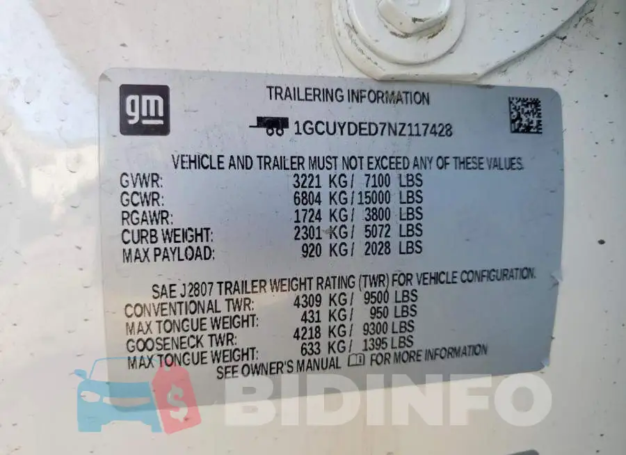 1GCUYDED7NZ117428 Photo# 12