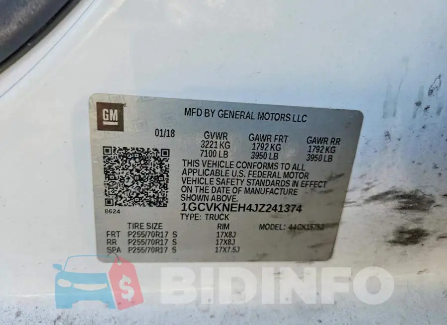 1GCVKNEH4JZ241374 Photo# 12